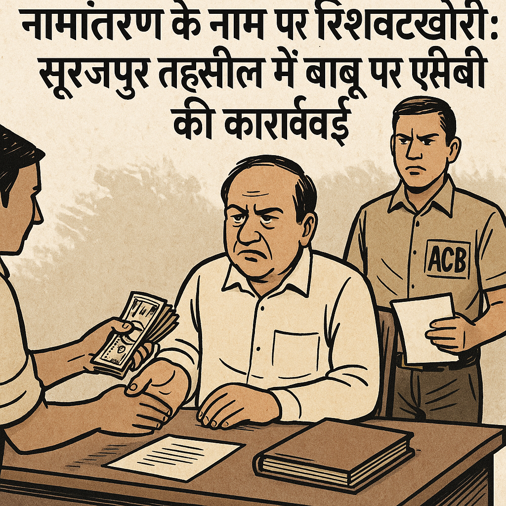 एसीबी की सूरजपुर में दबिश: रिश्वतखोर बाबू 25 हजार के साथ गिरफ्तार