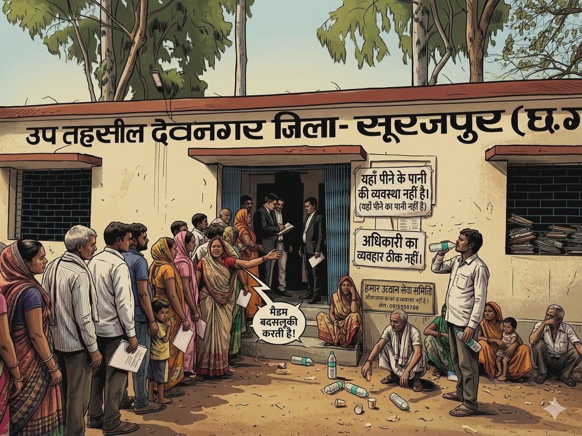 अव्यवस्था का अड्डा बना देवनगर उप तहसील: पानी के लिए तरस रहे ग्रामीण