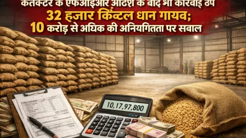 सावांरावा उपार्जन केंद्र में 32 हजार क्विंटल धान गायब, कलेक्टर के आदेश के बाद भी एफआईआर नहीं