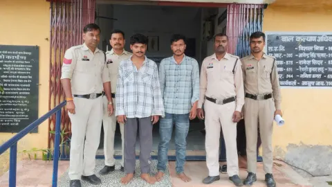 चोरी के सिंटेक्स के साथ दो आरोपियों को करंजी पुलिस ने किया गिरफ्तार, एक फरार तलाश जारी